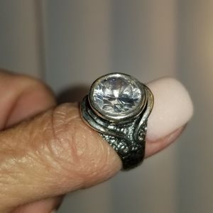 Opulenza Designs Sterling Silver CZ Ring